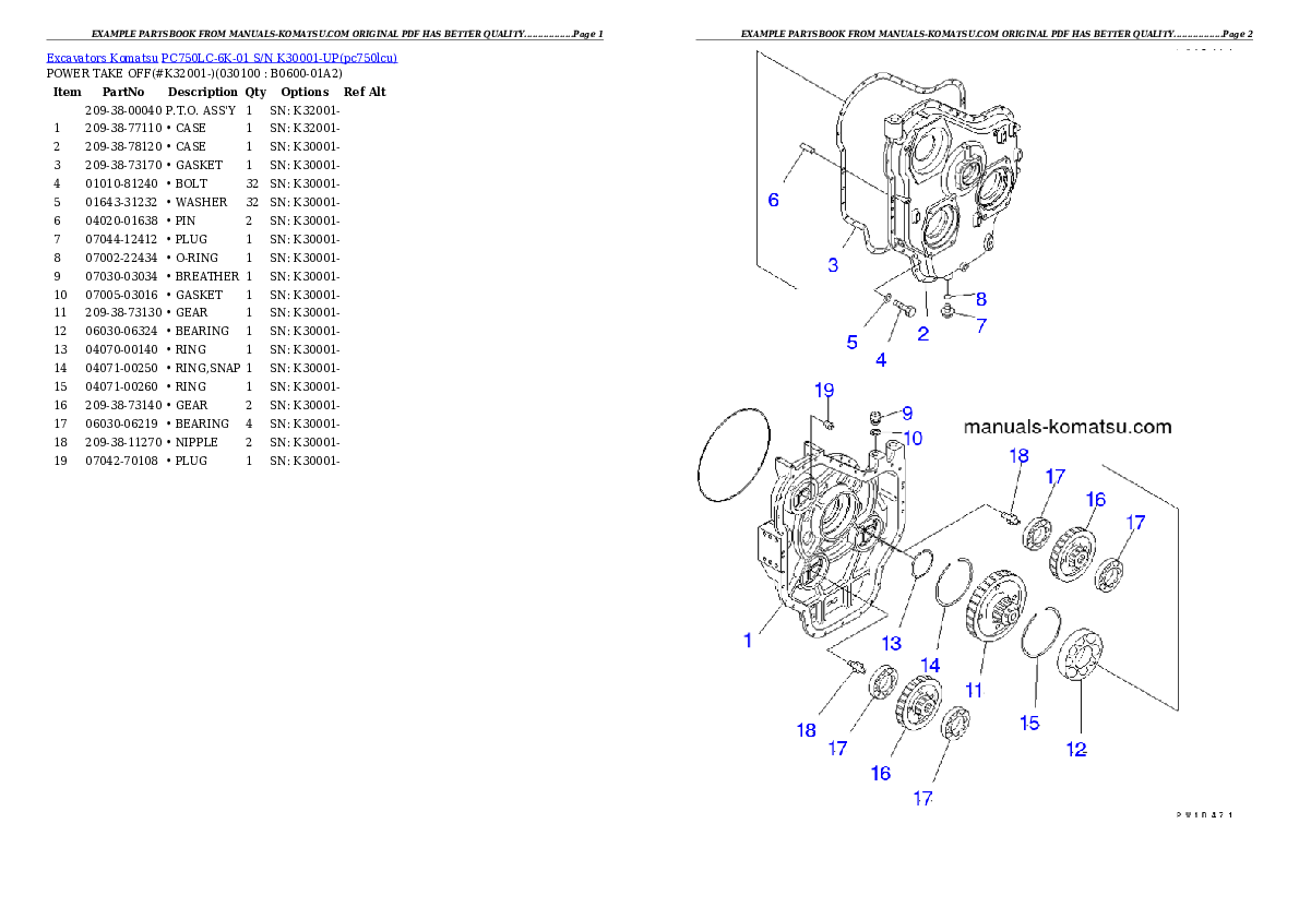 Protected: PC750LC-6K-01 S/N K30001-UP Partsbook