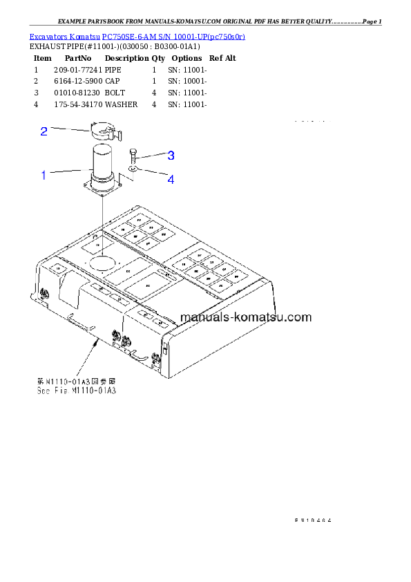 Protected: PC750SE-6-AM S/N 10001-UP Partsbook