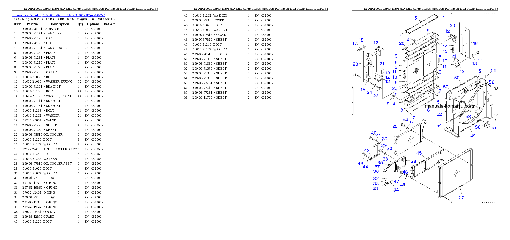Protected: PC750SE-6K-LS S/N K30001-UP Partsbook