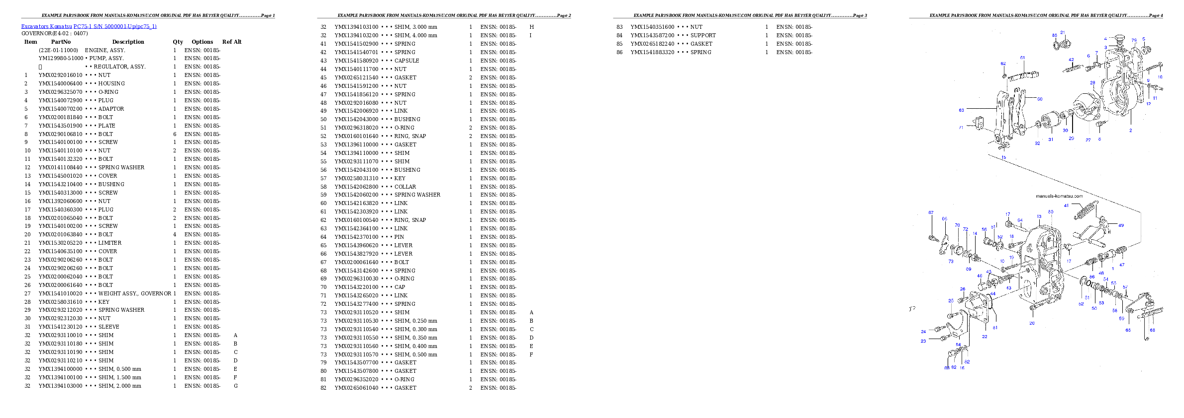 Protected: PC75-1 S/N 5000001-Up Partsbook