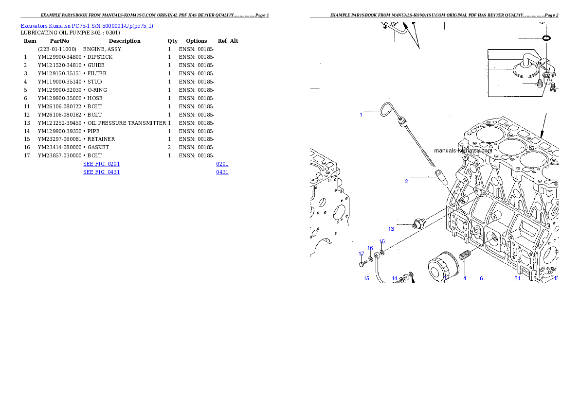 Protected: PC75-1 S/N 5000001-Up Partsbook