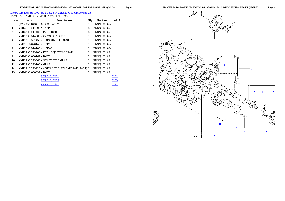 Protected: PC75R-2 USA S/N 22E5200001-Up Partsbook