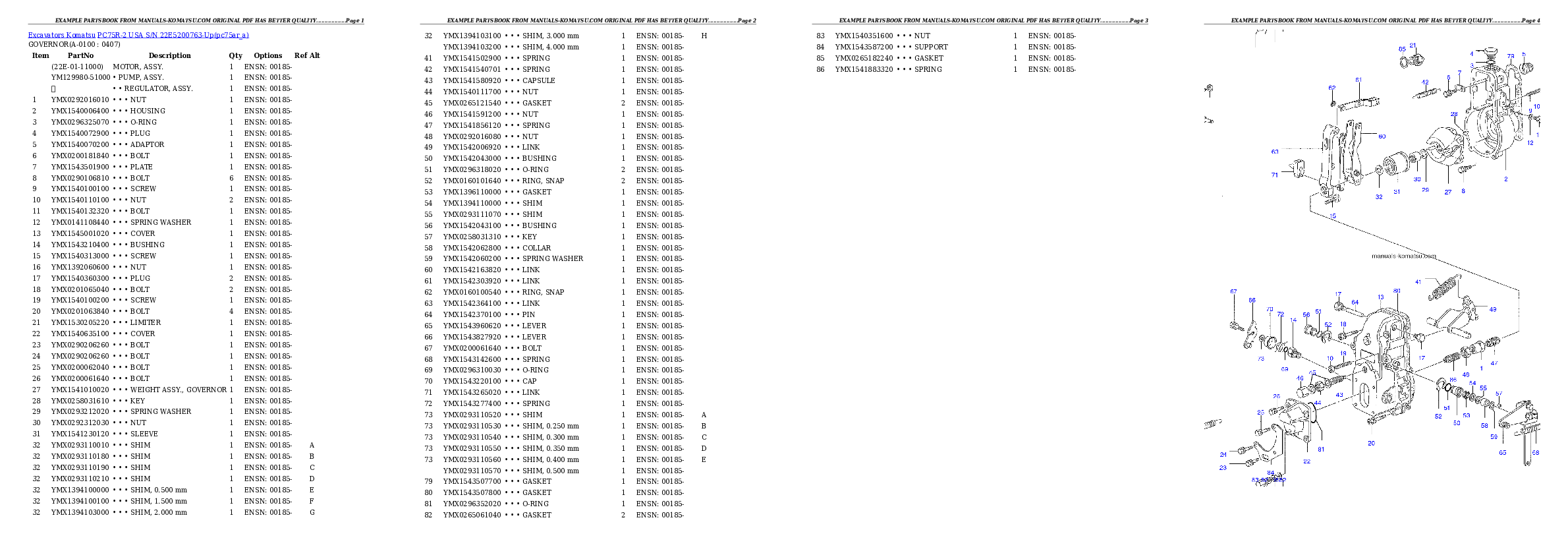 Protected: PC75R-2 USA S/N 22E5200763-Up Partsbook