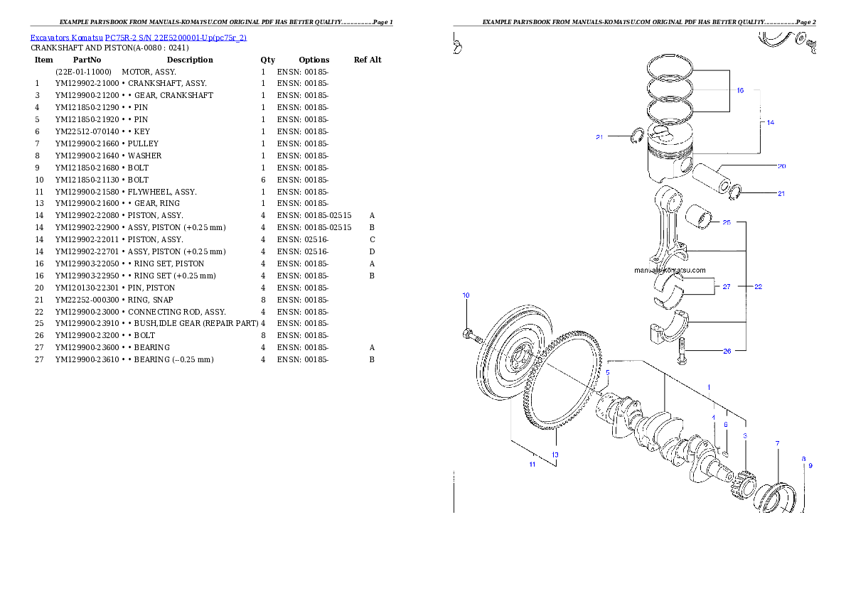 Protected: PC75R-2 S/N 22E5200001-Up Partsbook