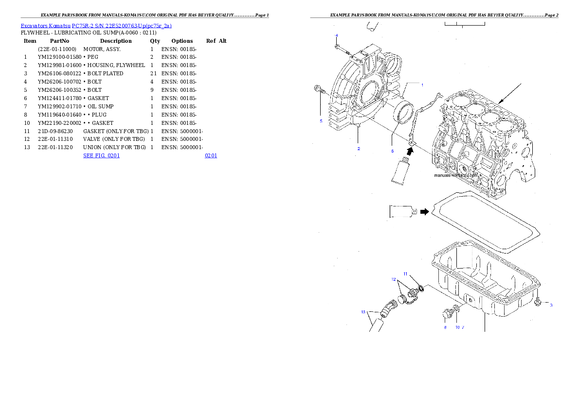 Protected: PC75R-2 S/N 22E5200763-Up Partsbook