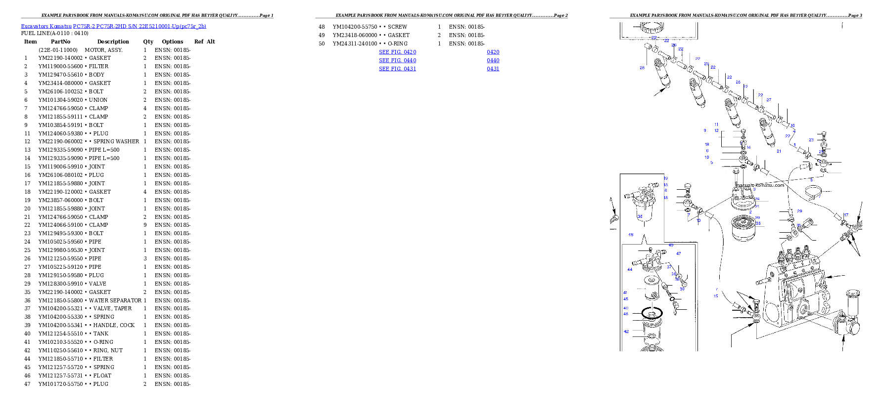 Protected: PC75R-2 PC75R-2HD S/N 22E5210001-Up Partsbook