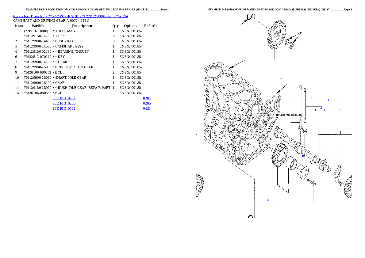 Protected: PC75R-2 PC75R-2HD S/N 22E5210001-Up Partsbook