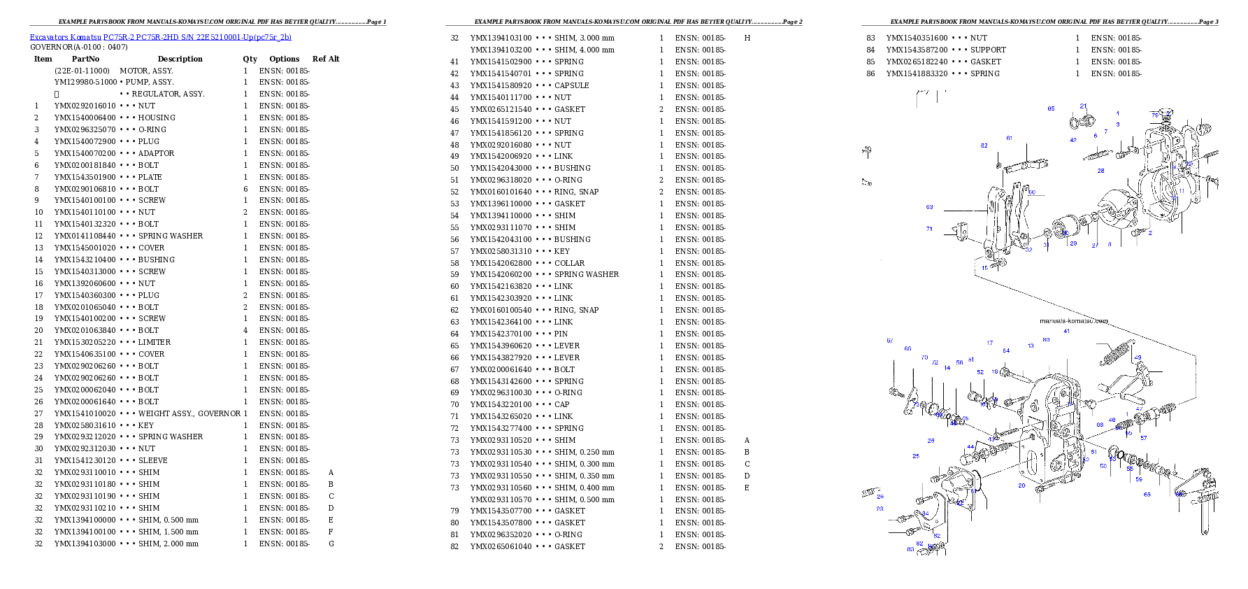 Protected: PC75R-2 PC75R-2HD S/N 22E5210001-Up Partsbook