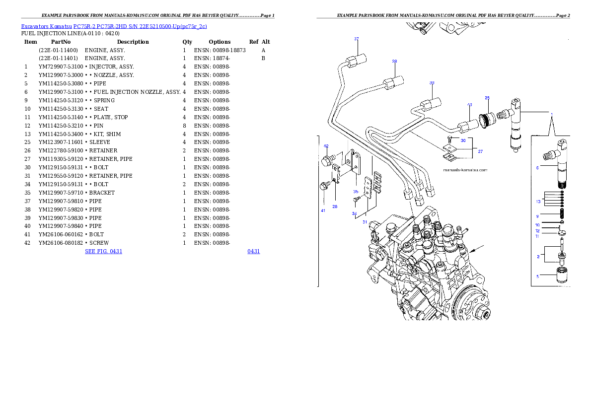 Protected: PC75R-2 PC75R-2HD S/N 22E5210500-Up Partsbook
