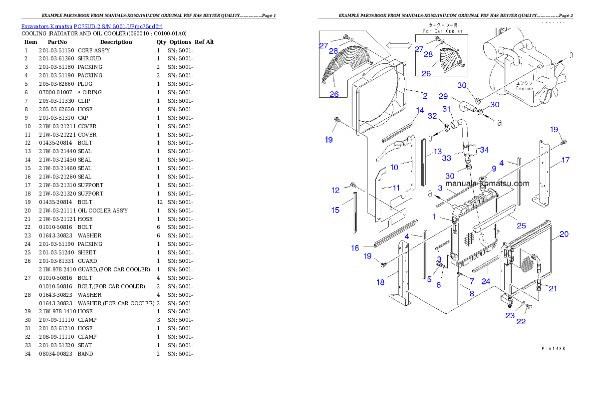 Protected: PC75UD-2 S/N 5001-UP Partsbook