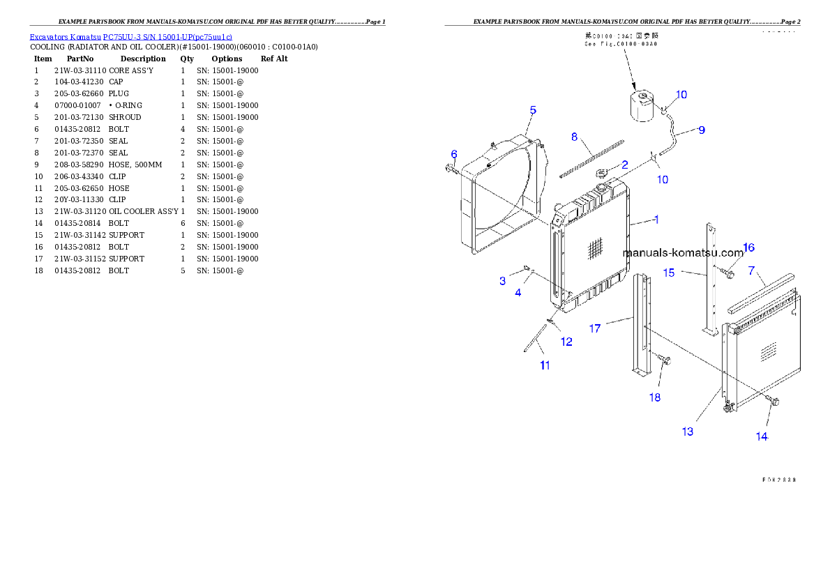 Protected: PC75UU-3 S/N 15001-UP Partsbook