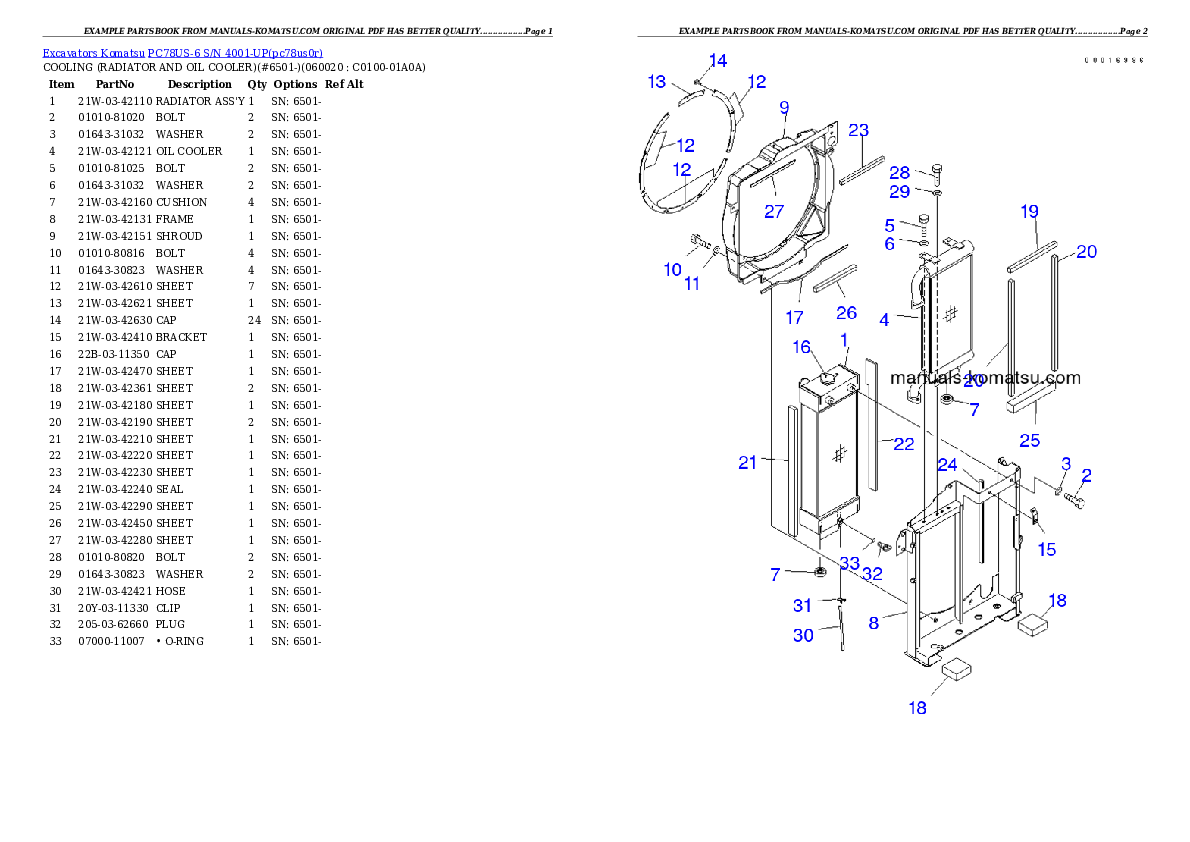 Protected: PC78US-6 S/N 4001-UP (For Norway) Partsbook