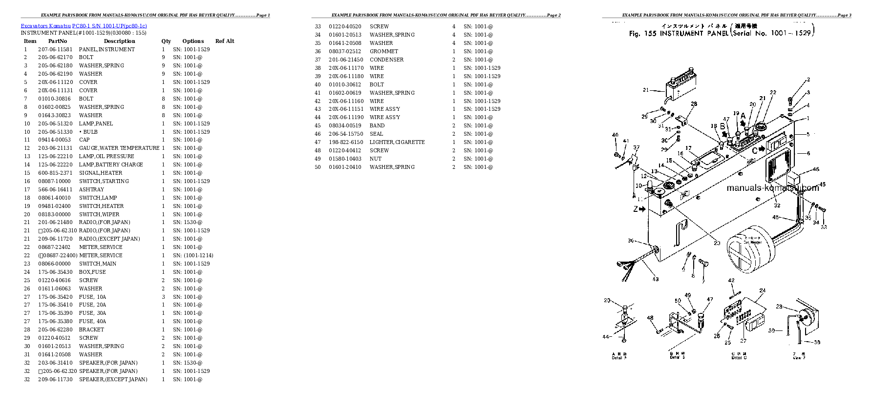 Protected: PC80-1 S/N 1001-UP Partsbook