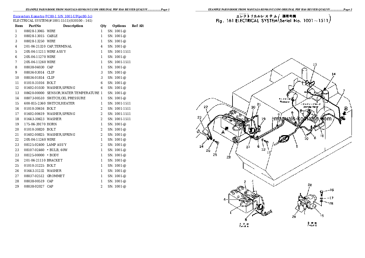 Protected: PC80-1 S/N 1001-UP Partsbook