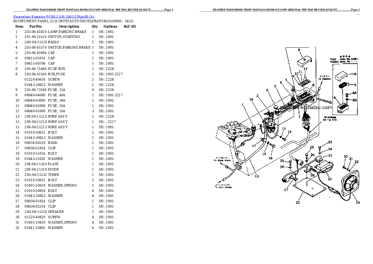 Protected: PC80-3 S/N 2001-UP Partsbook