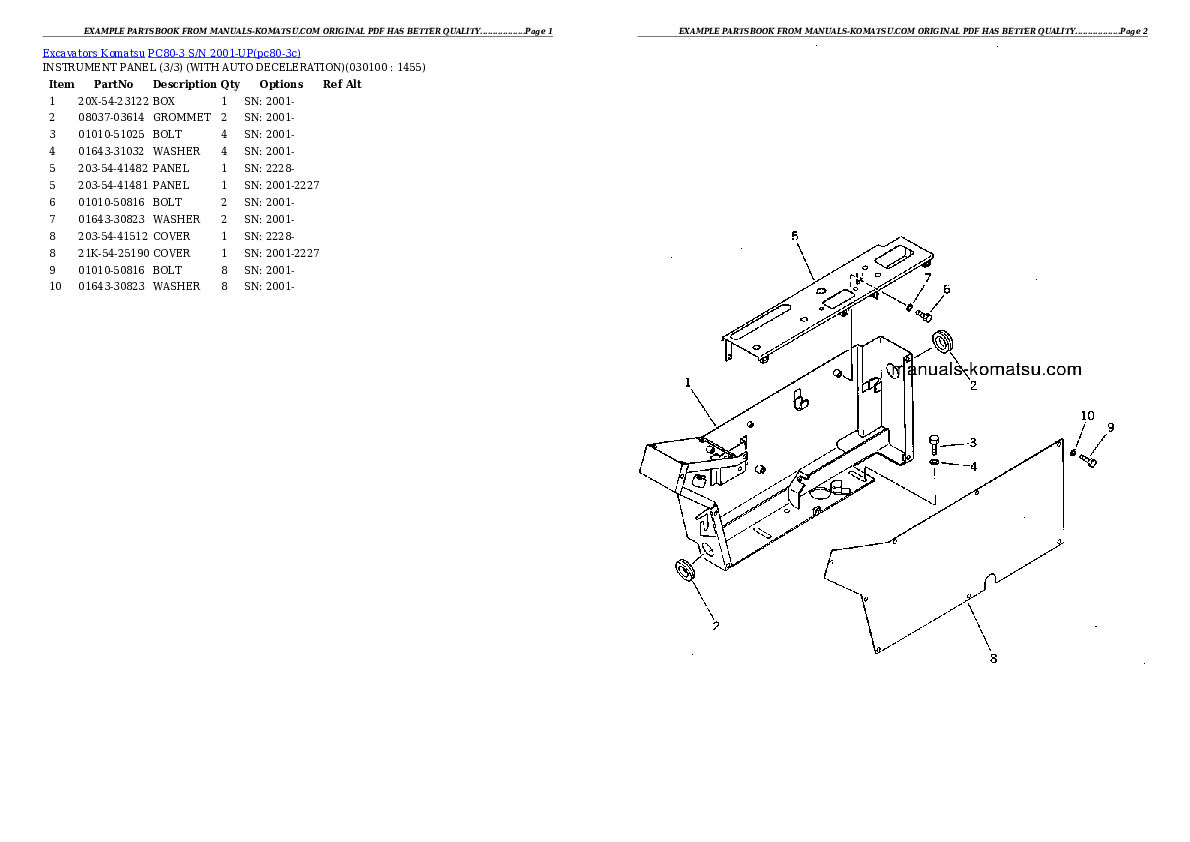 Protected: PC80-3 S/N 2001-UP Partsbook