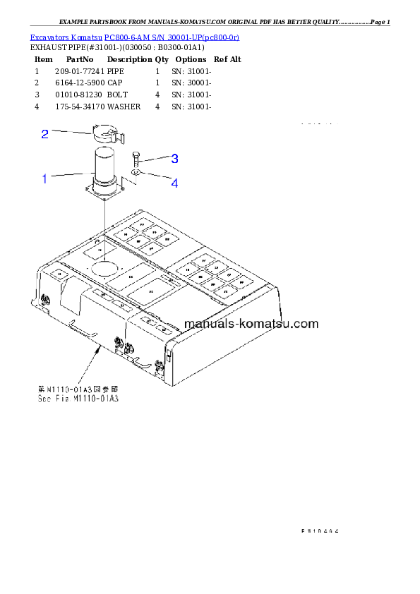 Protected: PC800-6-AM S/N 30001-UP Partsbook
