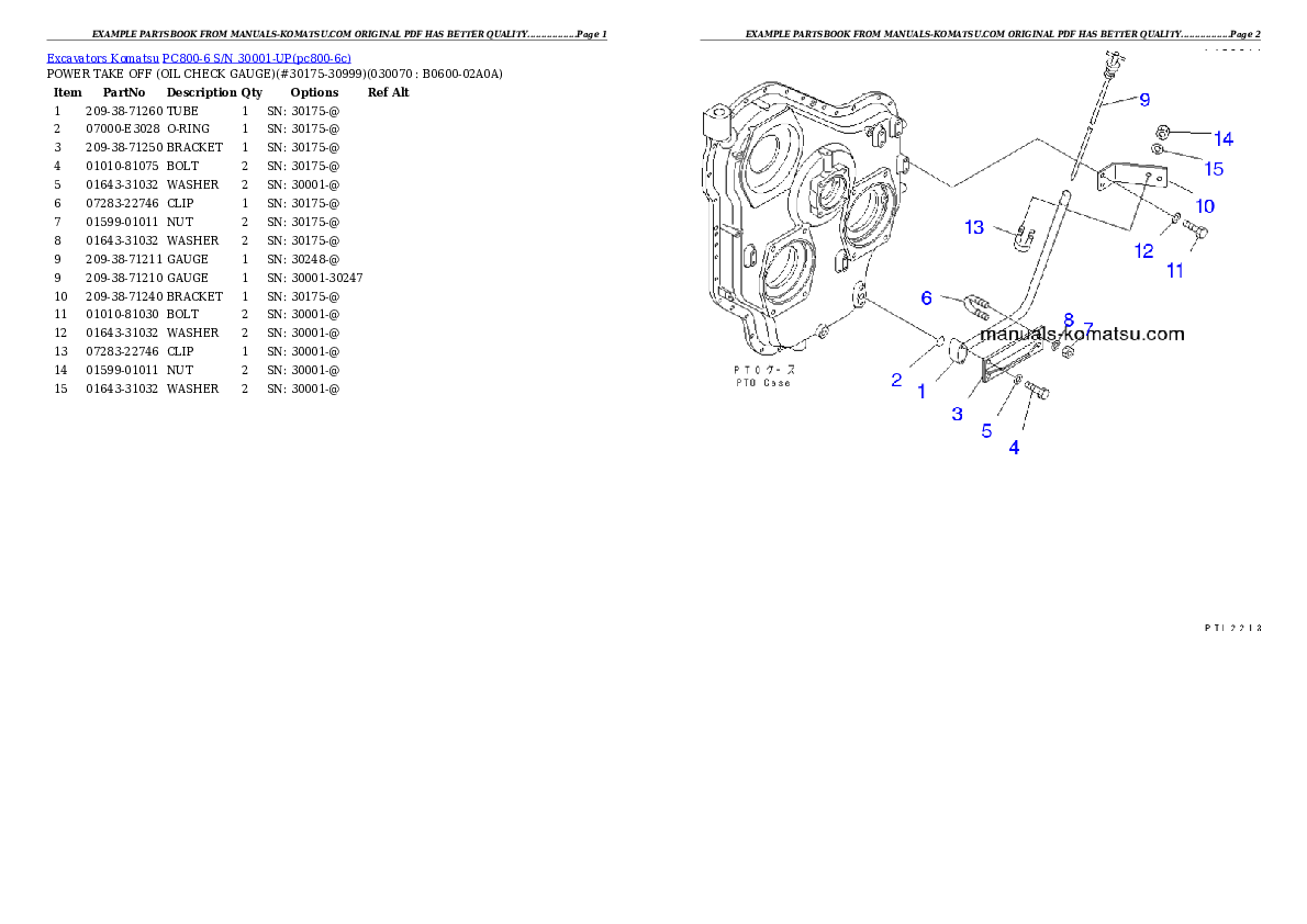 Protected: PC800-6 S/N 30001-UP (SAA6D140E-3 (TIER 2) Eng. Installed) Partsbook