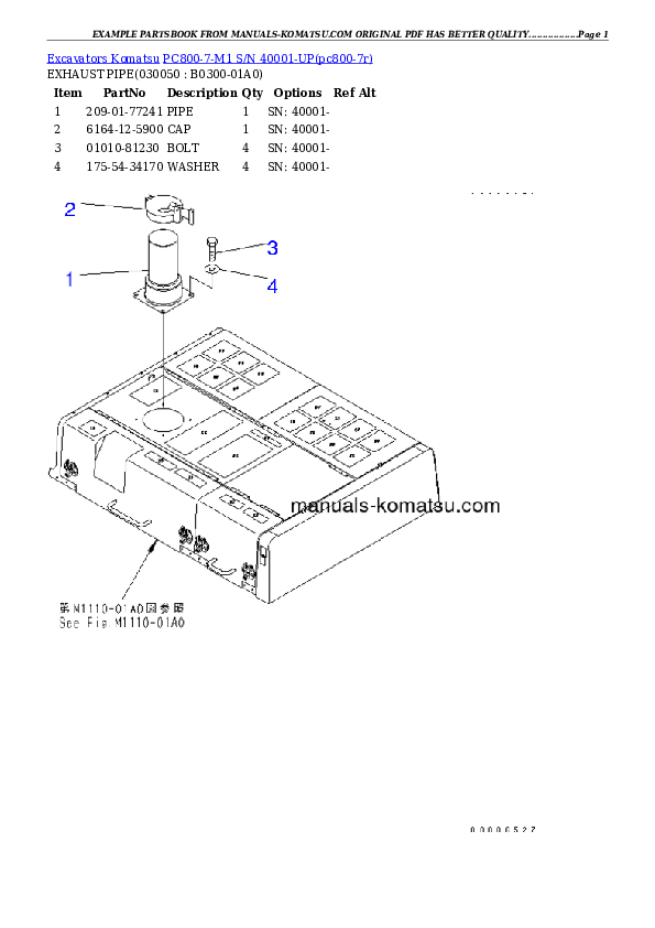 Protected: PC800-7-M1 S/N 40001-UP Partsbook