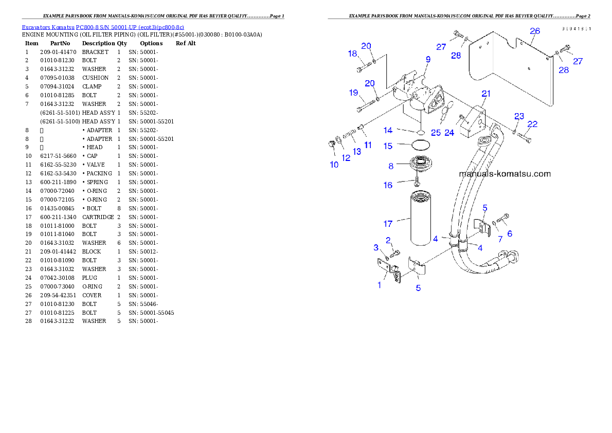 Protected: PC800-8 S/N 50001-UP (ecot3) Partsbook