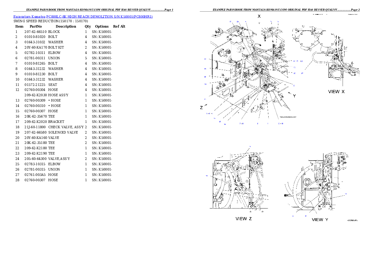 Protected: PC800LC-8K HIGH REACH DEMOLITION S/N K50001 Partsbook