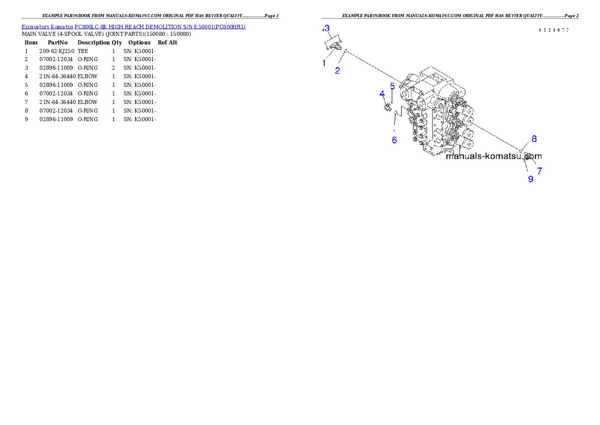 Protected: PC800LC-8K HIGH REACH DEMOLITION S/N K50001 Partsbook