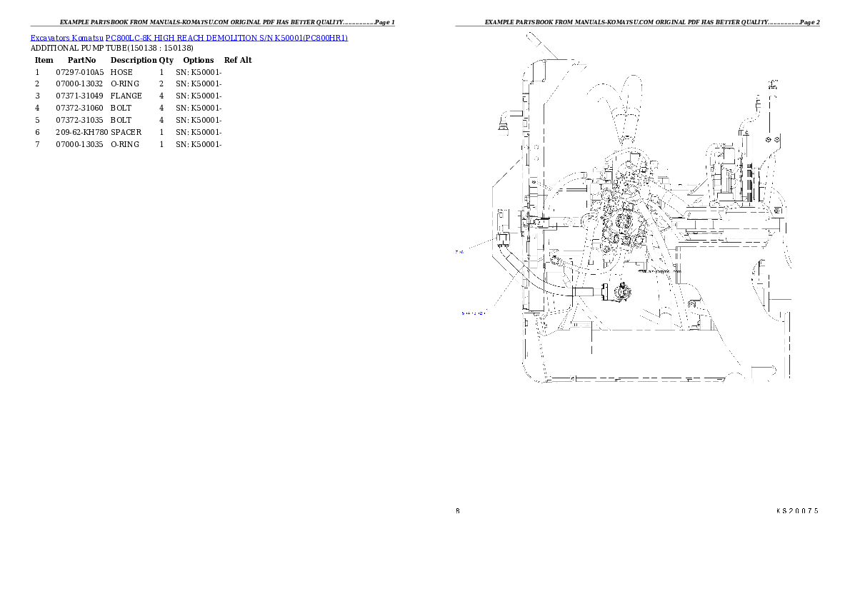 Protected: PC800LC-8K HIGH REACH DEMOLITION S/N K50001 Partsbook