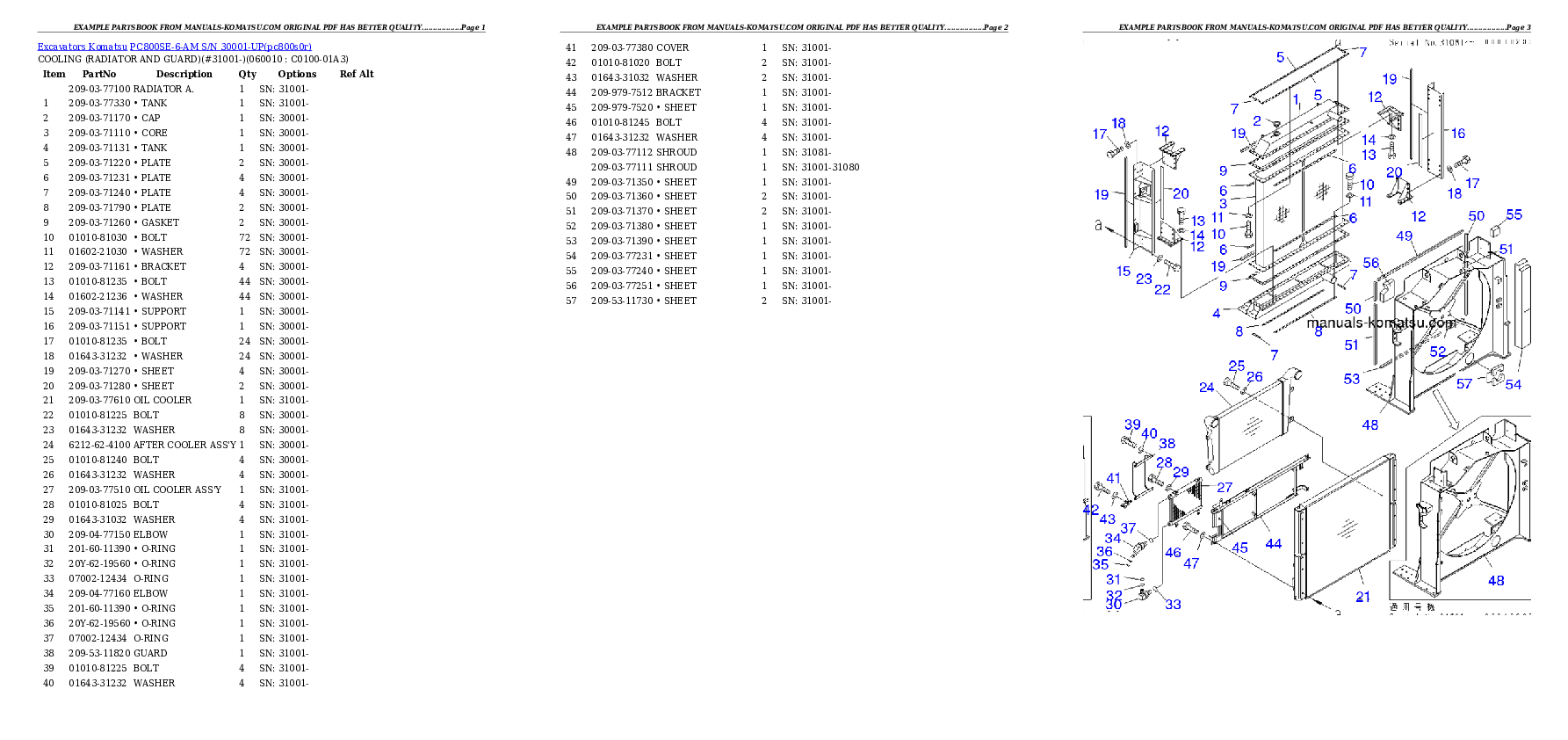 Protected: PC800SE-6-AM S/N 30001-UP Partsbook