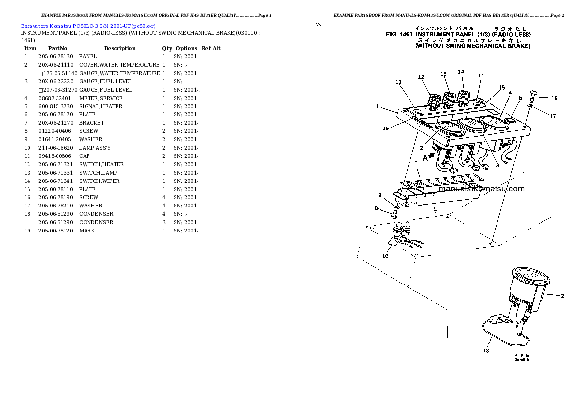 Protected: PC80LC-3 S/N 2001-UP Partsbook