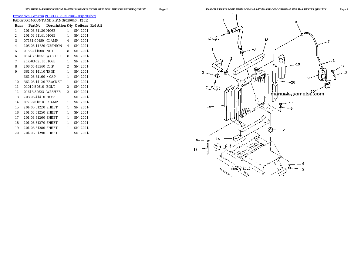 Protected: PC80LC-3 S/N 2001-UP Partsbook