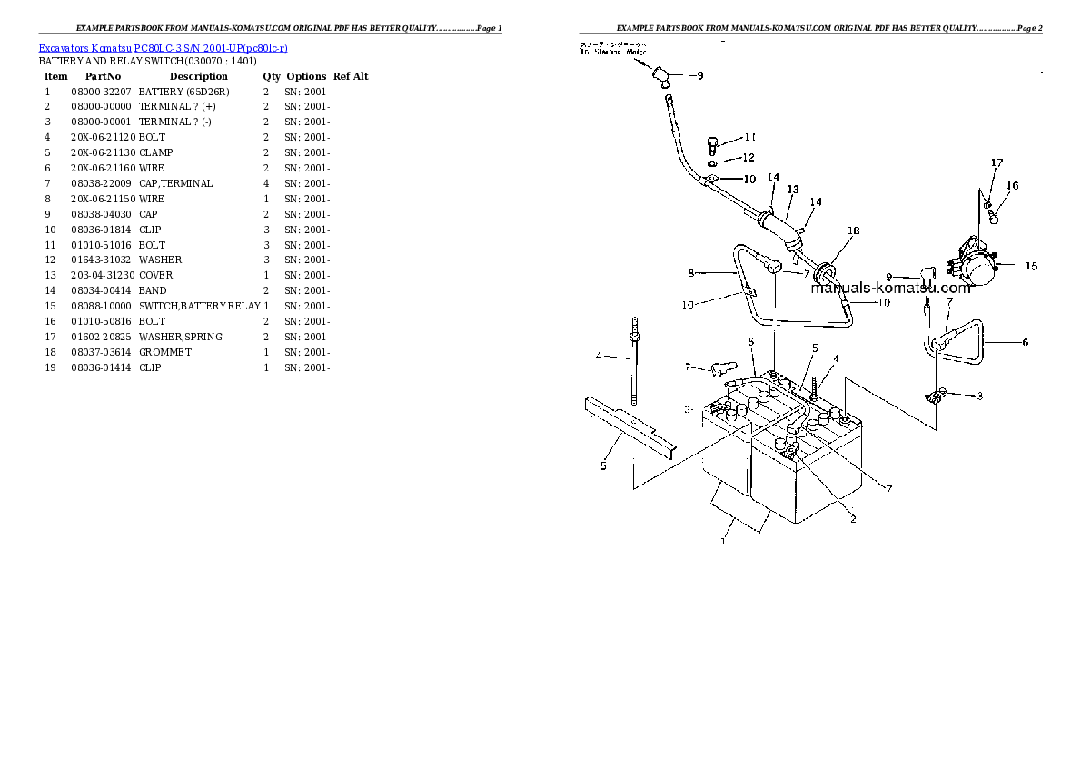 Protected: PC80LC-3 S/N 2001-UP Partsbook