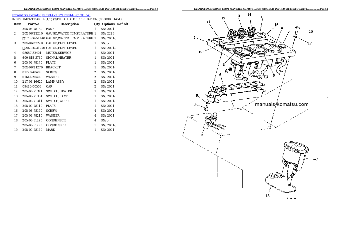 Protected: PC80LC-3 S/N 2001-UP Partsbook