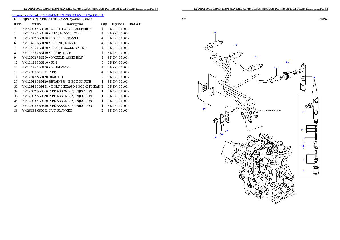 Protected: PC80MR-3 S/N F00003 AND UP Partsbook