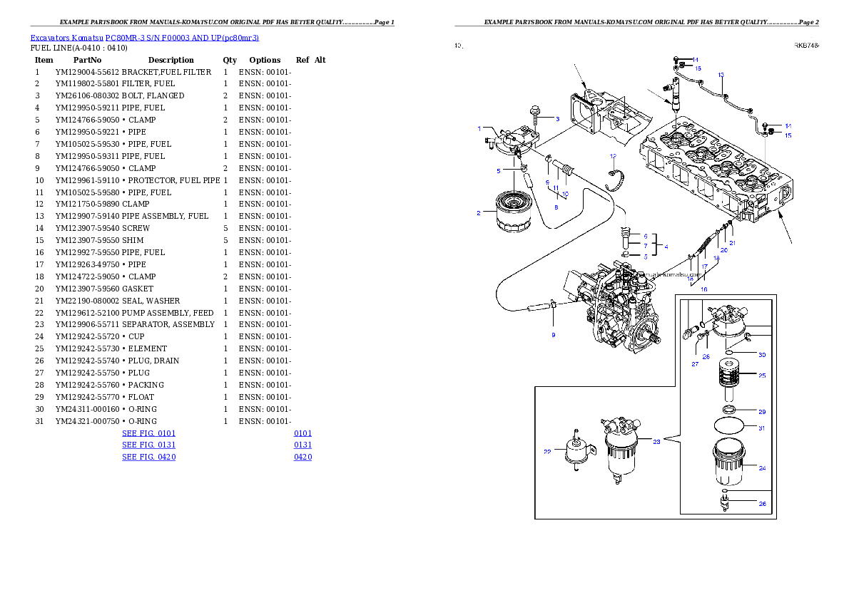 Protected: PC80MR-3 S/N F00003 AND UP Partsbook