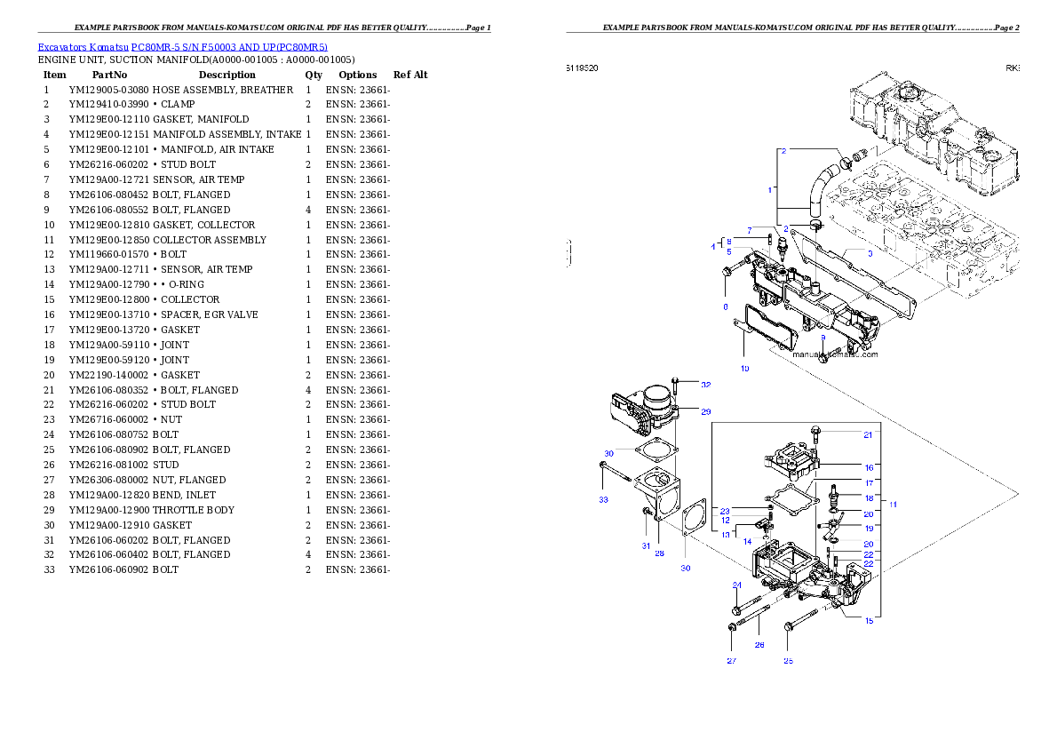 Protected: PC80MR-5 S/N F50003 AND UP Partsbook