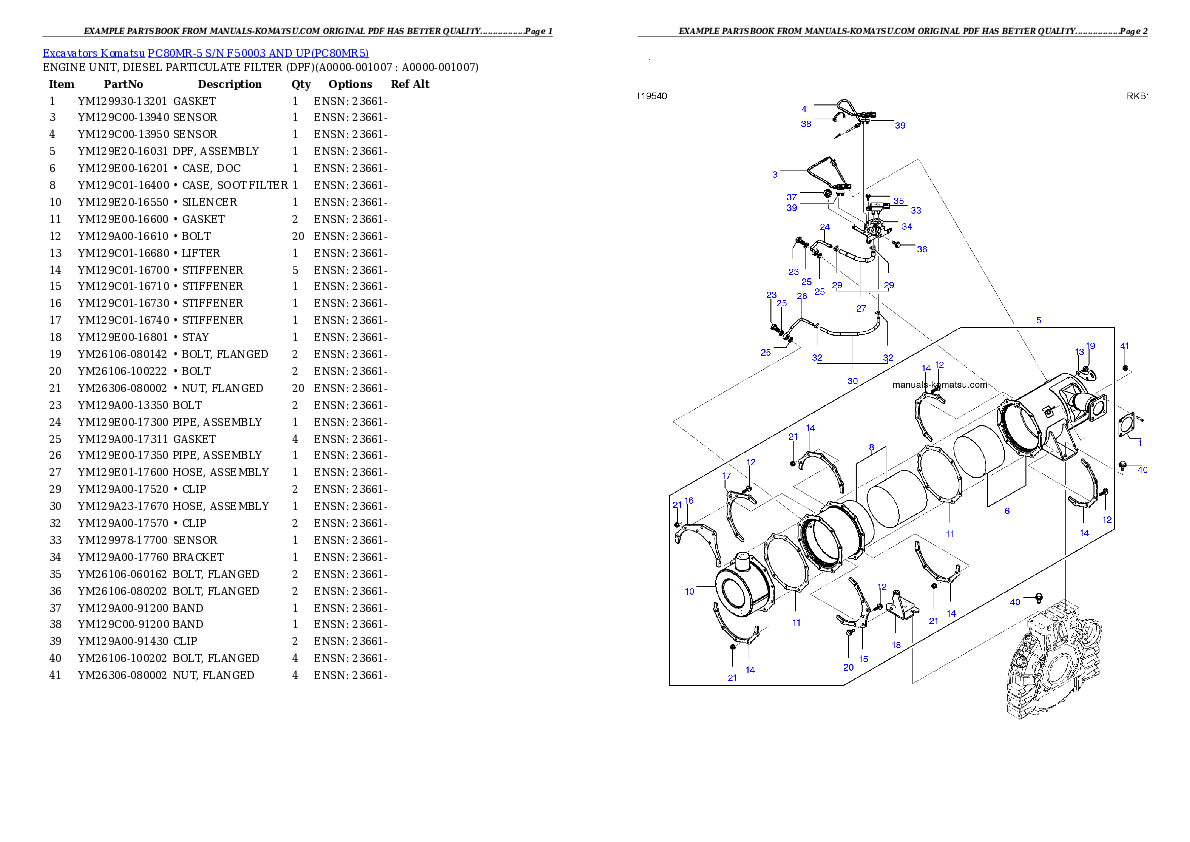 Protected: PC80MR-5 S/N F50003 AND UP Partsbook