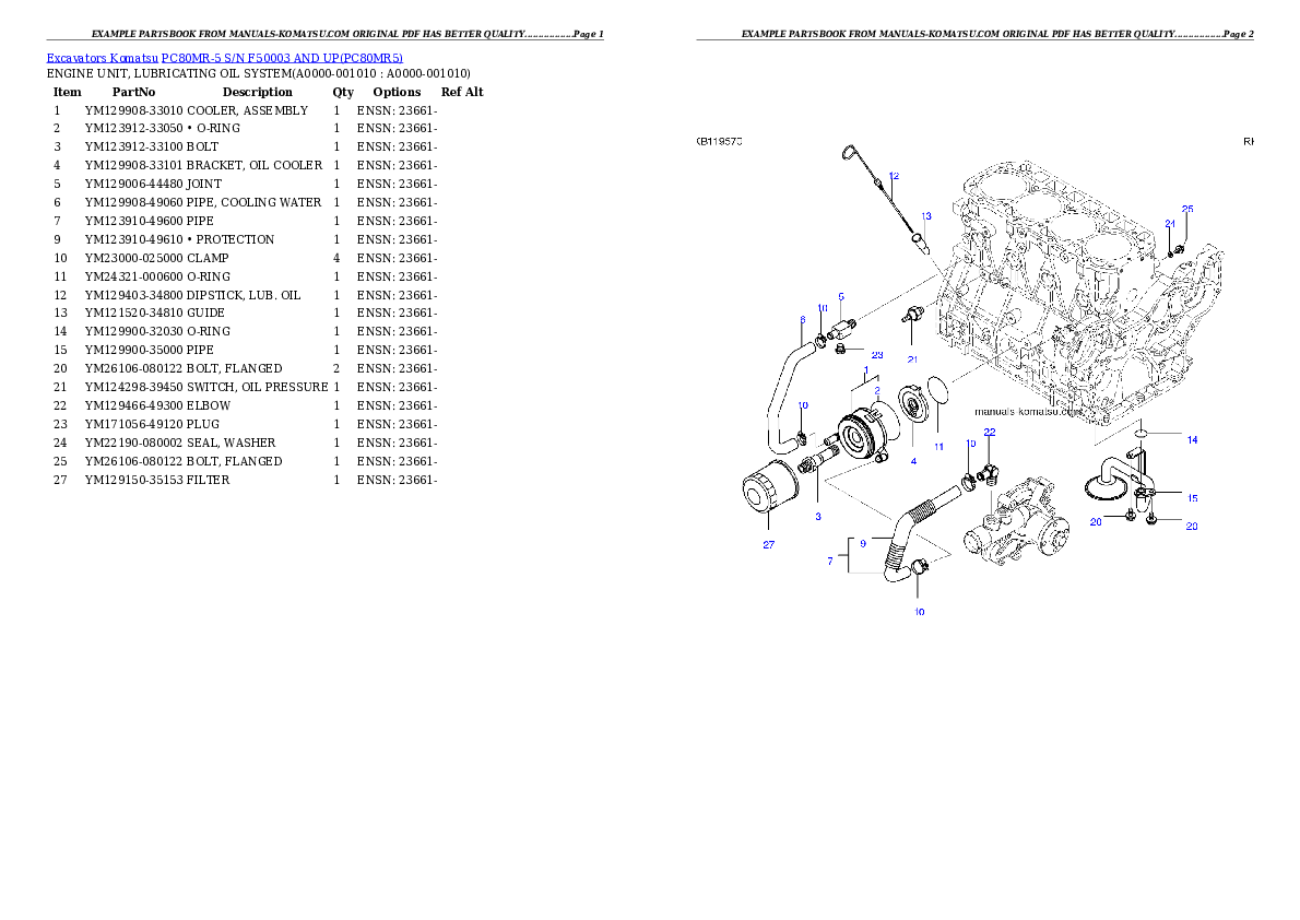 Protected: PC80MR-5 S/N F50003 AND UP Partsbook