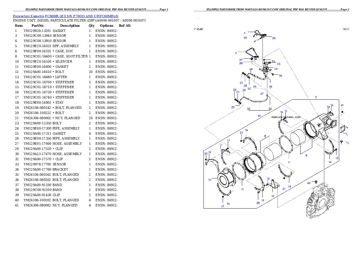 Protected: PC80MR-5E0 S/N F70001 AND UP Partsbook