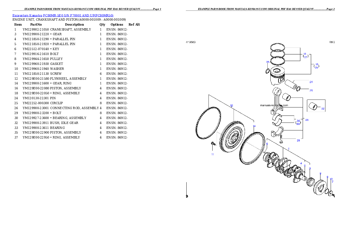 Protected: PC80MR-5E0 S/N F70001 AND UP Partsbook