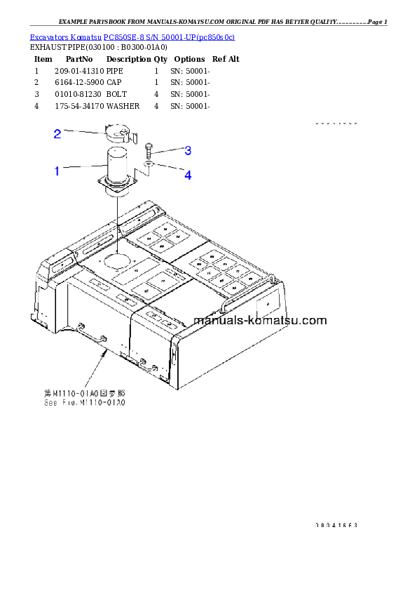 Protected: PC850SE-8 S/N 50001-UP Partsbook