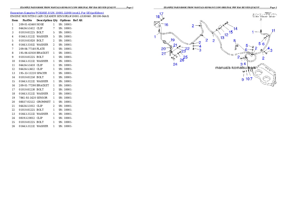 Protected: PC850SE-8 S/N 10001-55000 (ecot3, For SE) Partsbook