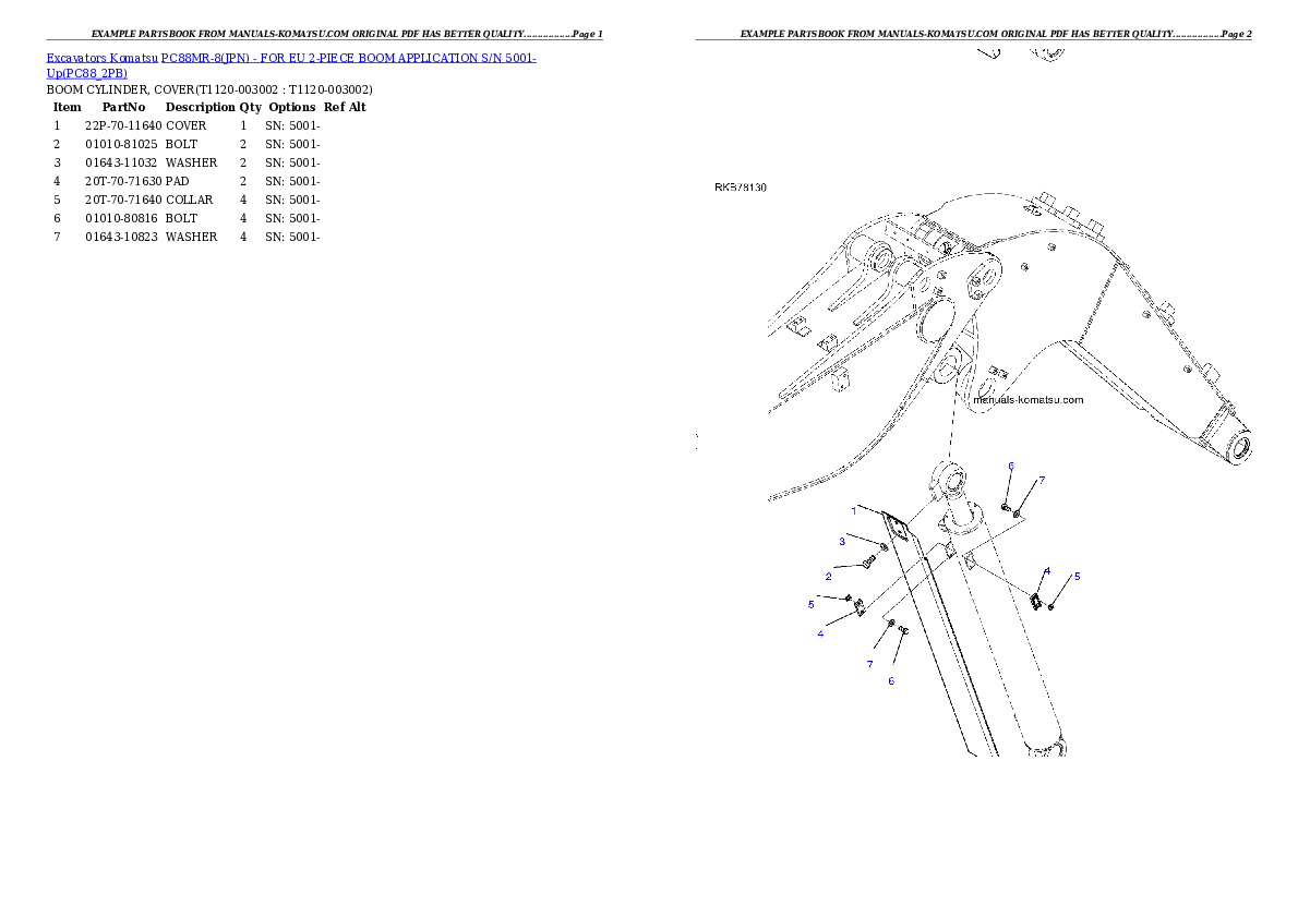 Protected: PC88MR-8(JPN) – FOR EU 2-PIECE BOOM APPLICATION S/N 5001-Up Partsbook
