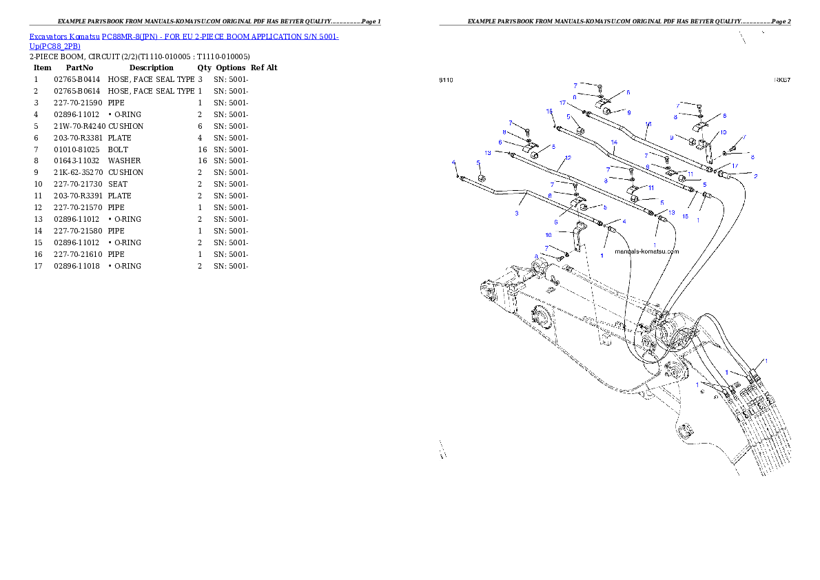 Protected: PC88MR-8(JPN) – FOR EU 2-PIECE BOOM APPLICATION S/N 5001-Up Partsbook