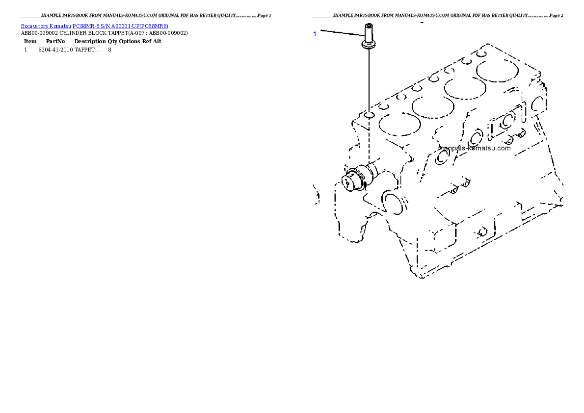 Protected: PC88MR-8 S/N A90001-UP Partsbook