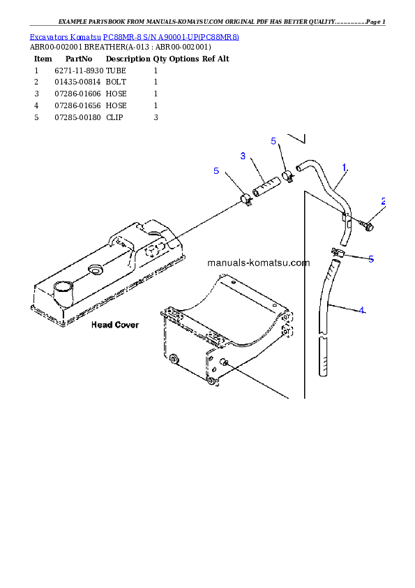 Protected: PC88MR-8 S/N A90001-UP Partsbook