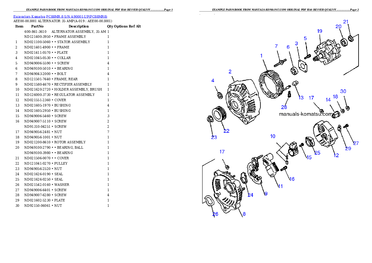 Protected: PC88MR-8 S/N A90001-UP Partsbook