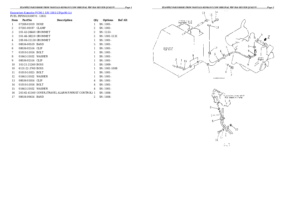 Protected: PC90-1 S/N 1001-UP Partsbook