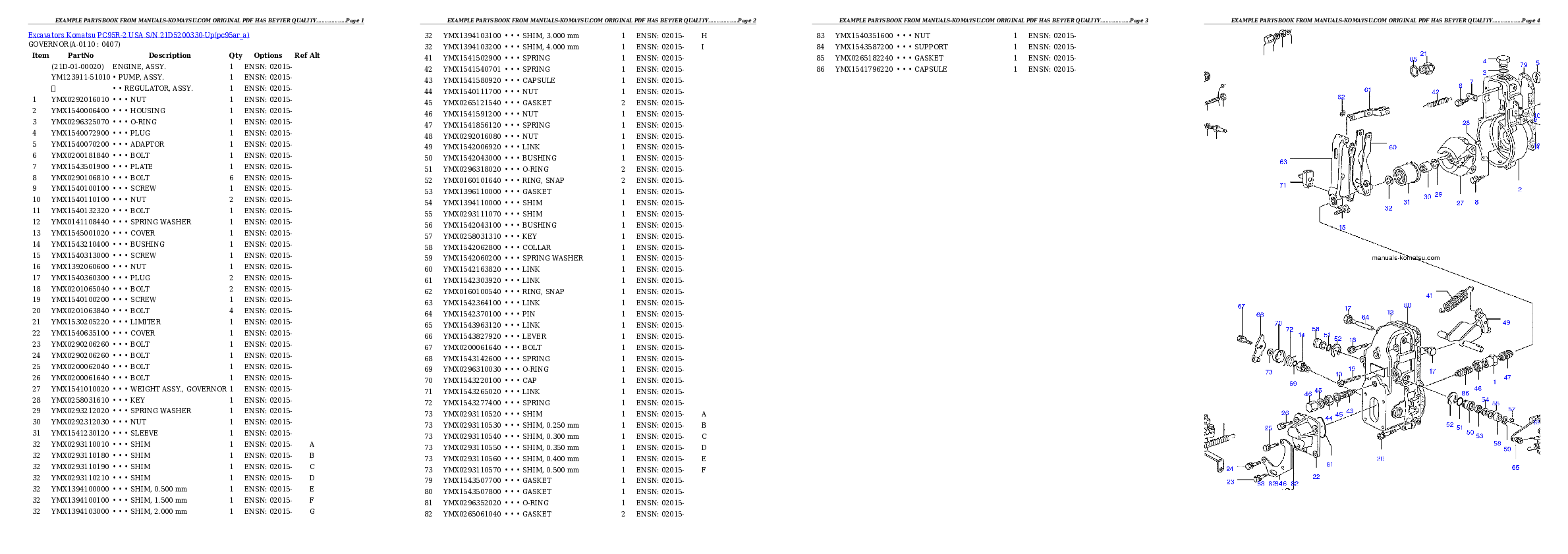 Protected: PC95R-2 USA S/N 21D5200330-Up Partsbook