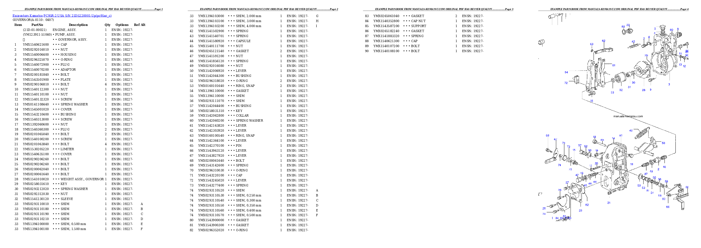 Protected: PC95R-2 USA S/N 21D5220001-Up Partsbook