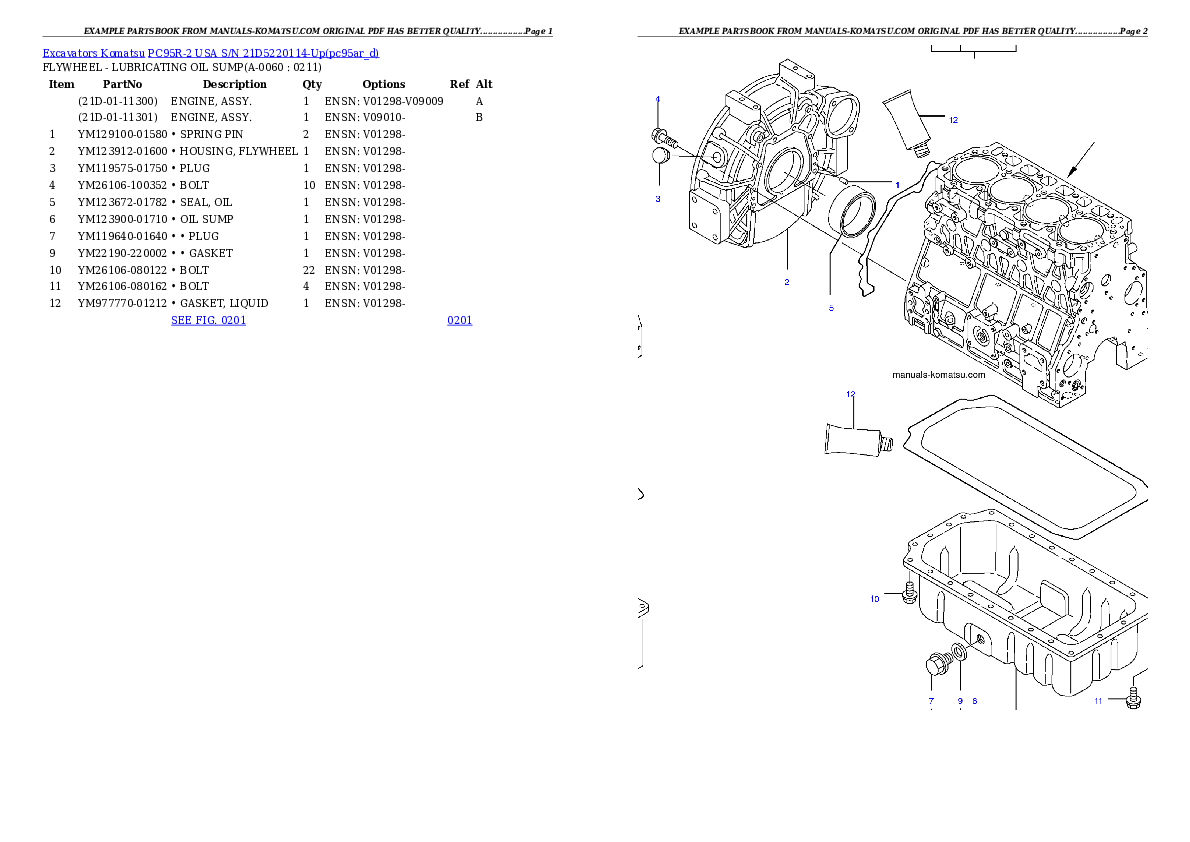 Protected: PC95R-2 USA S/N 21D5220114-Up Partsbook